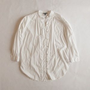 Eileen fisher mandarin collar long shirt